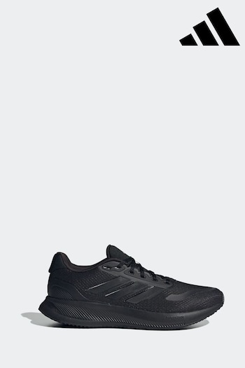 adidas white Dark Black Runfalcon 5 Running Trainers (K94552) | £50