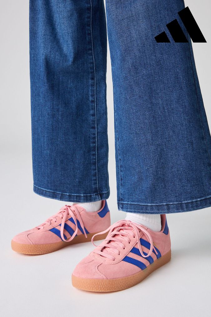 Blue and pink adidas jeans sales