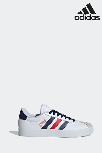 adidas White VL Court 3.0 Trainers (K95377) | £60