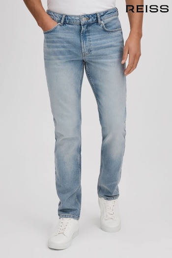 Reiss Light Blue Ordu Slim Fit Washed Jeans shorts (K95896) | £128