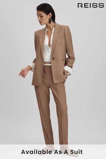 Reiss Mink Neutral Wren Slim Fit Suit Trousers (K95900) | £150