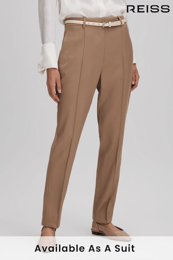 Reiss Mink Neutral Wren Petite Slim Fit Suit Trousers (K95903) | £150