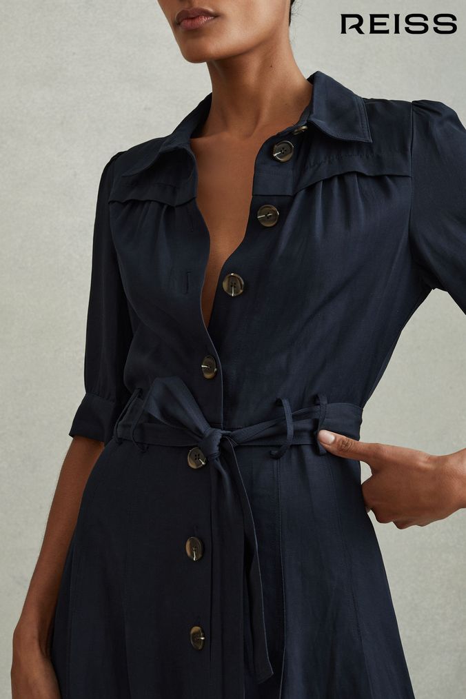 Next navy 2024 shirt dress