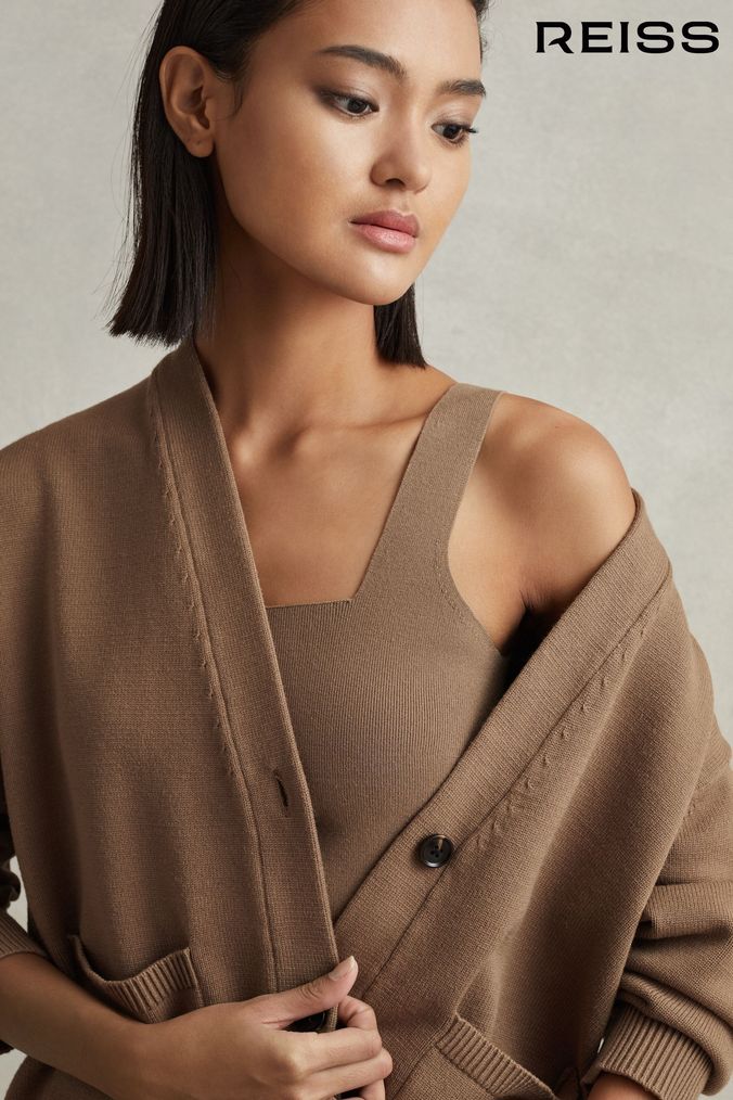 Womens Chunky Knit Cardigans Plain Cable Chunky Knit Cardigans