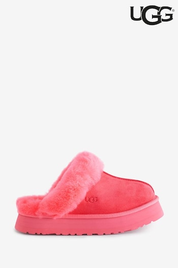 UGG Pink Disquette Slippers (K96201) | £95
