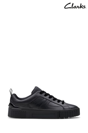 Clarks Black Leather Oslo Sky Y Shoes (K96216) | £52 - £54
