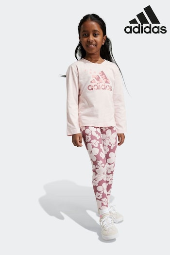 adidas Pink Shirt and Leggings Set (K96569) | £35