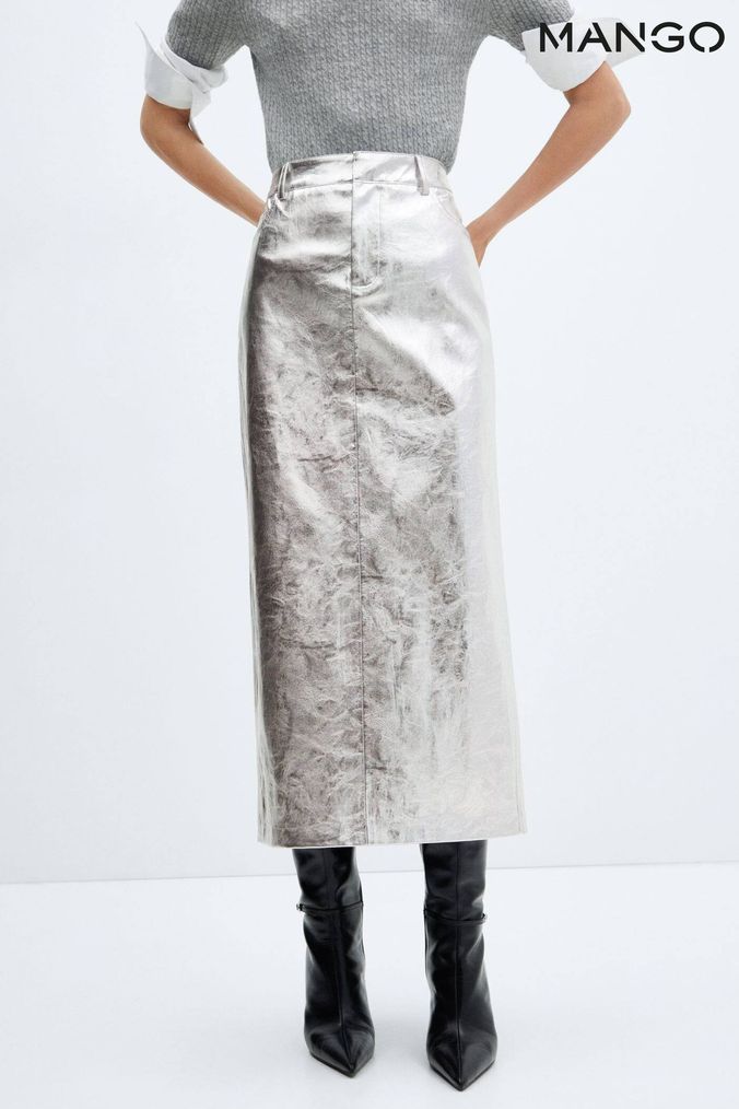 Silver skirt near me online