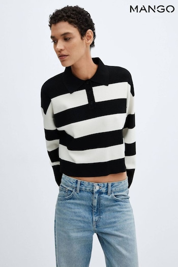 Striped Polo-Neck Sweater (K96989) | £36