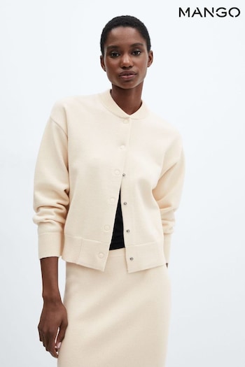 Mango Knitted Buttoned Nude Jacket (K97027) | £50