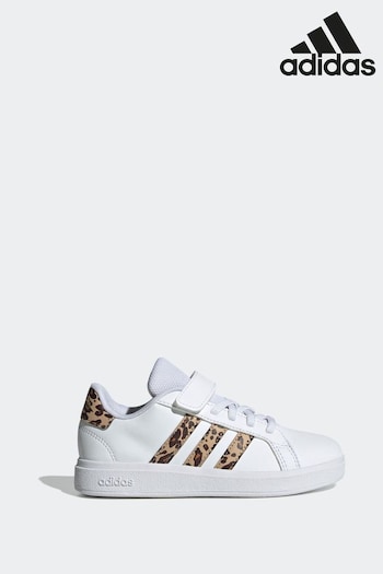 adidas Off White Kids Grand Court 2.0 Shoes (K97446) | £28