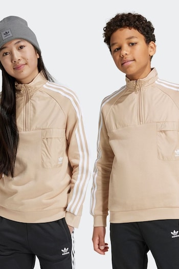 adidas Brown Kids Originals Trefoil Crew Sweatshirt (K97587) | £38