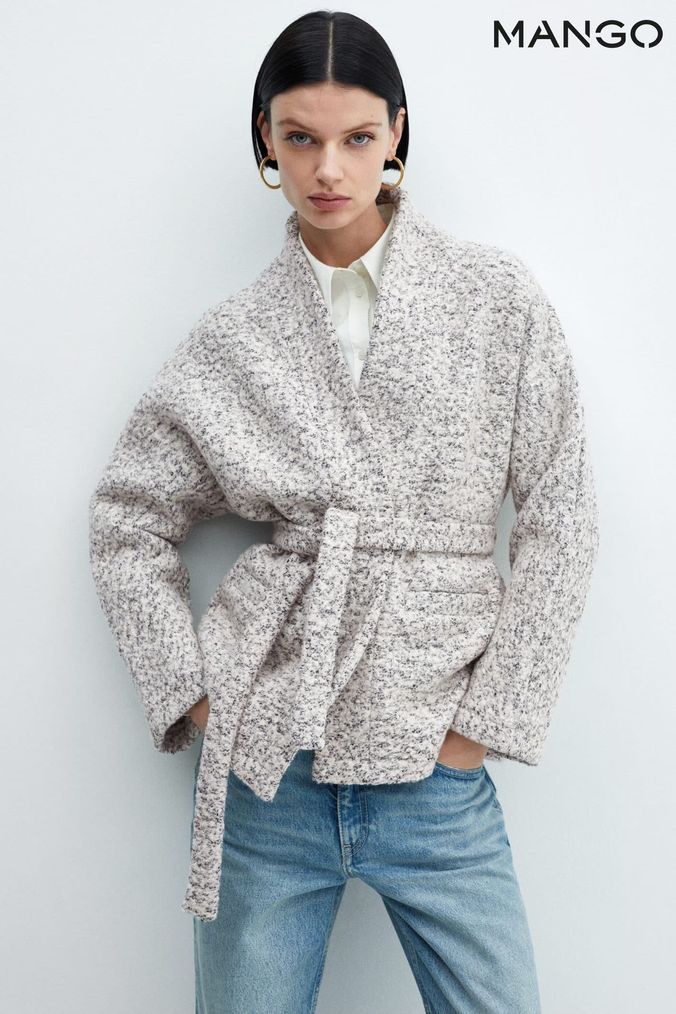 Mango deals borg coat