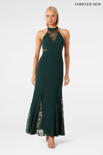 Forever New Green Winslet Lace Splice Maxi Dress (K97697) | £130