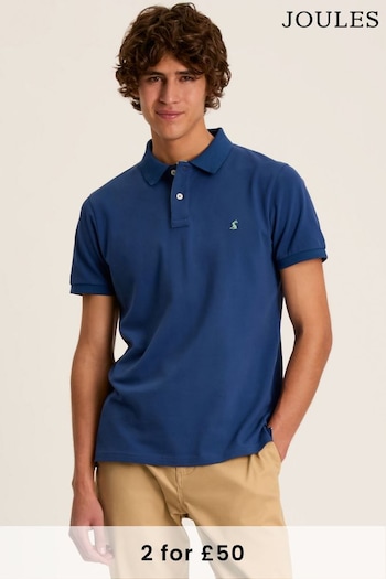 Joules Woody Blue Slim Fit Cotton Polo Shirt (K97755) | £29.95