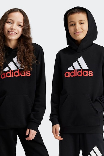 adidas Dark Black brandwear Essentials Two Colored Big Logo Cotton Hoodie (K98306) | £30