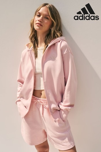 adidas Pink All Szn Full Zip Hoodie (K98388) | £55