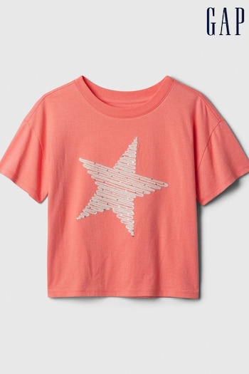 Gap Orange Graphic Short Sleeve Crew Neck T-Shirt (4-13yrs) (K98608) | £14