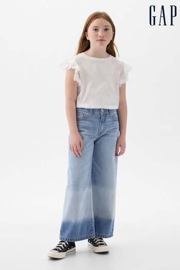 Gap Blue High Rise Relaxed Wide Leg Jeans (6-13yrs) (K98647) | £30