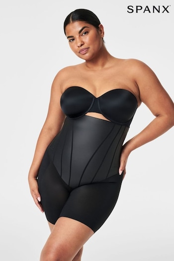 SPANX Super Sculpt High Waisted Mid Thigh Black Shorts (K99456) | £105