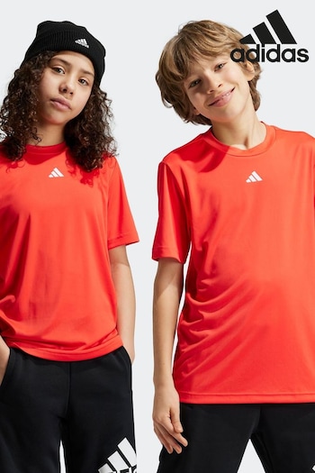 adidas Red Kids Regular Fit Train Essentials Logo T-Shirt (K99547) | £12