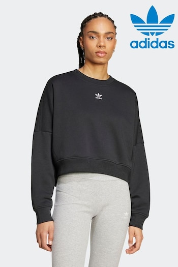 adidas originals Black Essentials Crew Sweatshirt (K99561) | £45