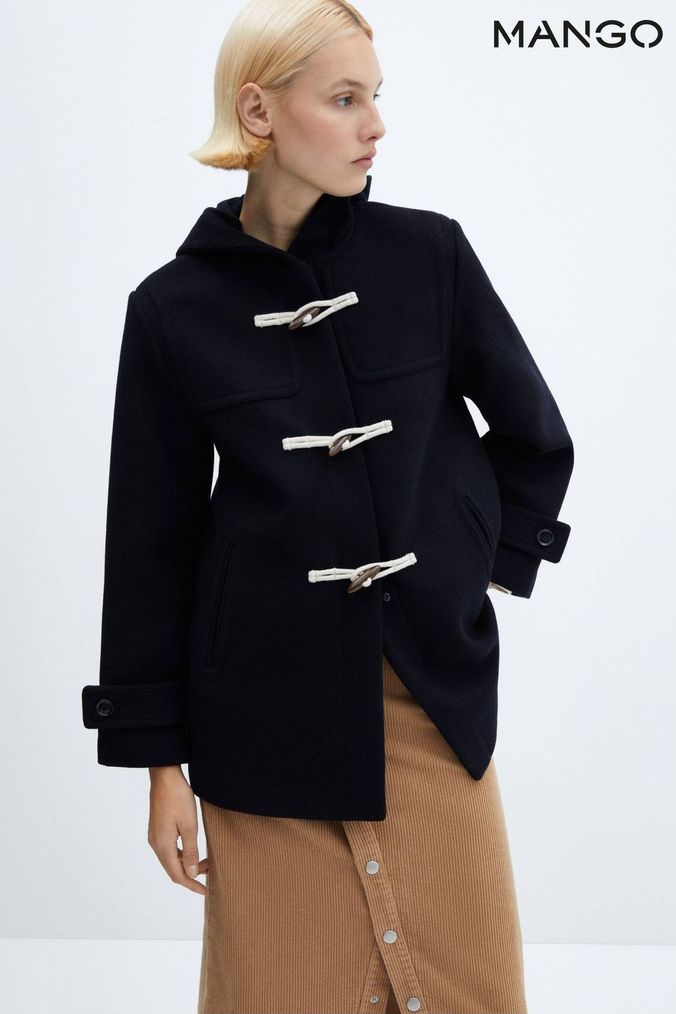 Hooded wool coat mango discount