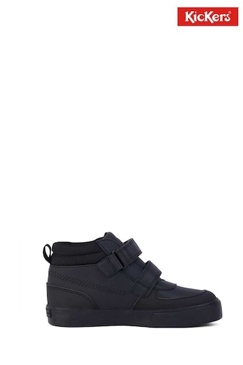 Kickers Black Tovni Scuff Hi Leather Trainers (K99777) | £52