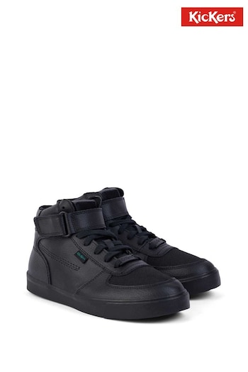 Kickers Black Tovni Hi Mix Mesh Leather Trainers (K99829) | £62