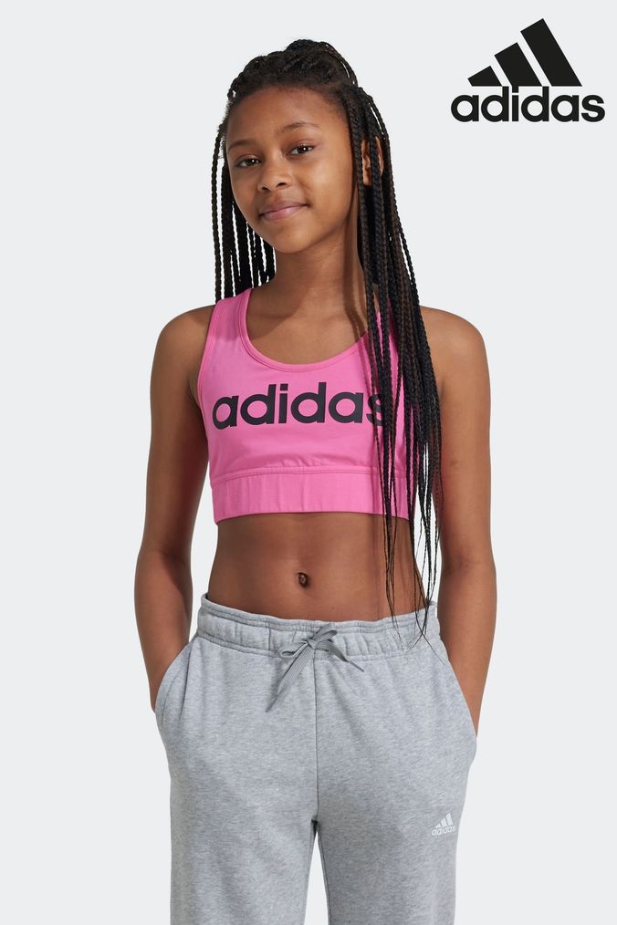 Girls pink adidas top outlet