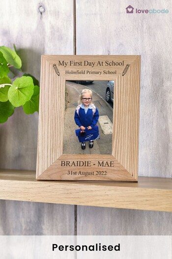 Personalised My First Day At School Full Name Frame By Loveabode (KD8200) | £25