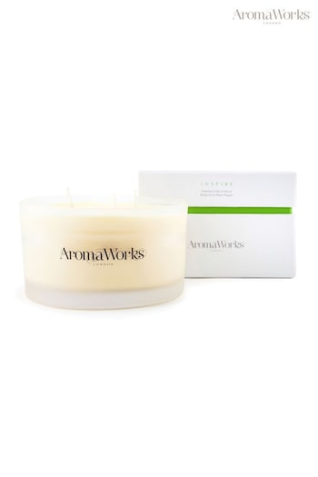 AromaWorks Clear Inspire Large 3-Wick Scented Candle (L09652) | £43