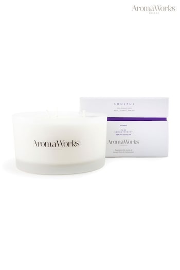 AromaWorks Clear Soulful Large 3-Wick Scented Candle (L09659) | £43