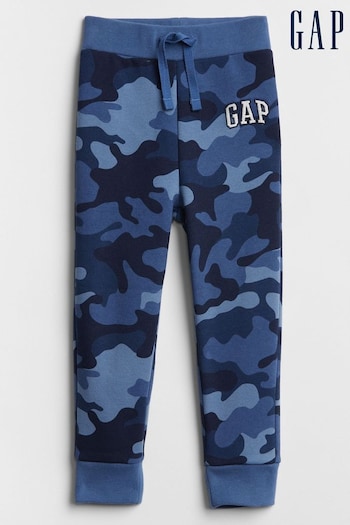 Gap Blue Camo Logo Pull On Joggers (12mths-5yrs) (L10529) | £15