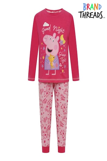 Brand Threads Pink Peppa Pig Cotton Pyjamas Ages 1-5 Yrs (L11681) | £13