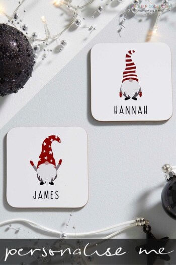 Personalised Gnome Coasters by The Gift Collective (L16378) | £12