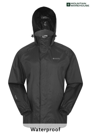Mountain Warehouse Black Pakka Mens Waterproof Jacket (L16490) | £30