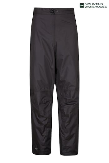 Mountain Warehouse Black Spray Mens Waterproof Trousers - Short Length (L16496) | £28