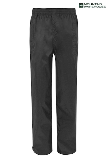 Mountain Warehouse Black Pakka Mens Waterproof Overtrousers (L16561) | £24