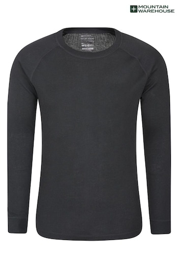 Mountain Warehouse Black Talus Mens Long Sleeved Thermal Top (L16780) | £22