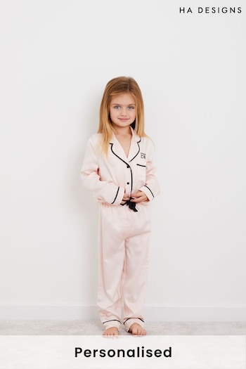 Personalised HA Mini Childrens Long Sleeve Pyjama Set By HA Design (L17918) | £45