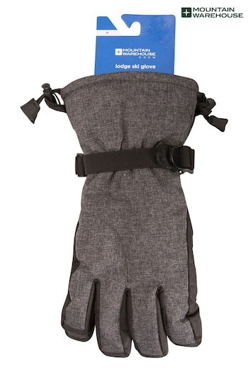 Mountain Warehouse Black and Grey Lodge Mens Ski Gloves (L18099) | £28