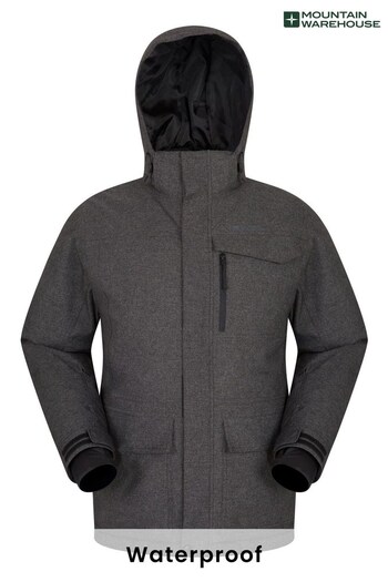 Mountain Warehouse Black and Grey Comet Mens Ski Jacket (L18113) | £49