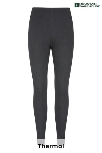 Mountain Warehouse Black Talus Mens Printed Thermal Trousers (L18116) | £15