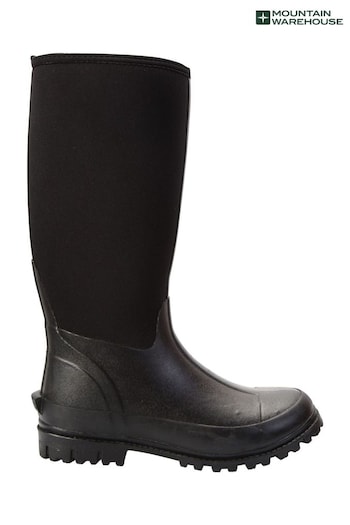 Mountain Warehouse Black Neoprene Mucker Mens Long Walking Boots (L18272) | £56