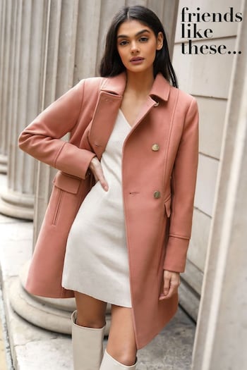 Friends Like These Pink Dolly Coat (L18390) | £76