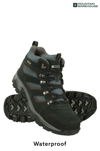Mountain Warehouse Black Voyage Mens Waterproof Walking Boots (L18397) | £90