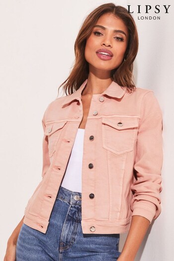 Lipsy Pink Classic Fitted Denim Jacket (L19266) | £39