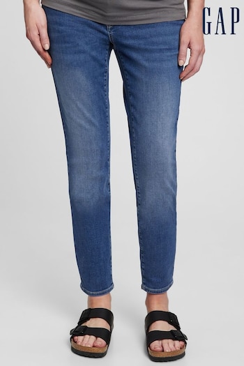 Gap Mid Wash Blue Maternity Under The Bump Skinny Jeans (L19851) | £80