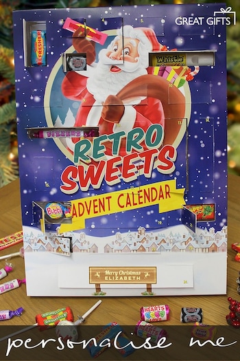 Personalised Christmas Retro Sweets Advent Calendar By Great Gifts (L26082) | £11